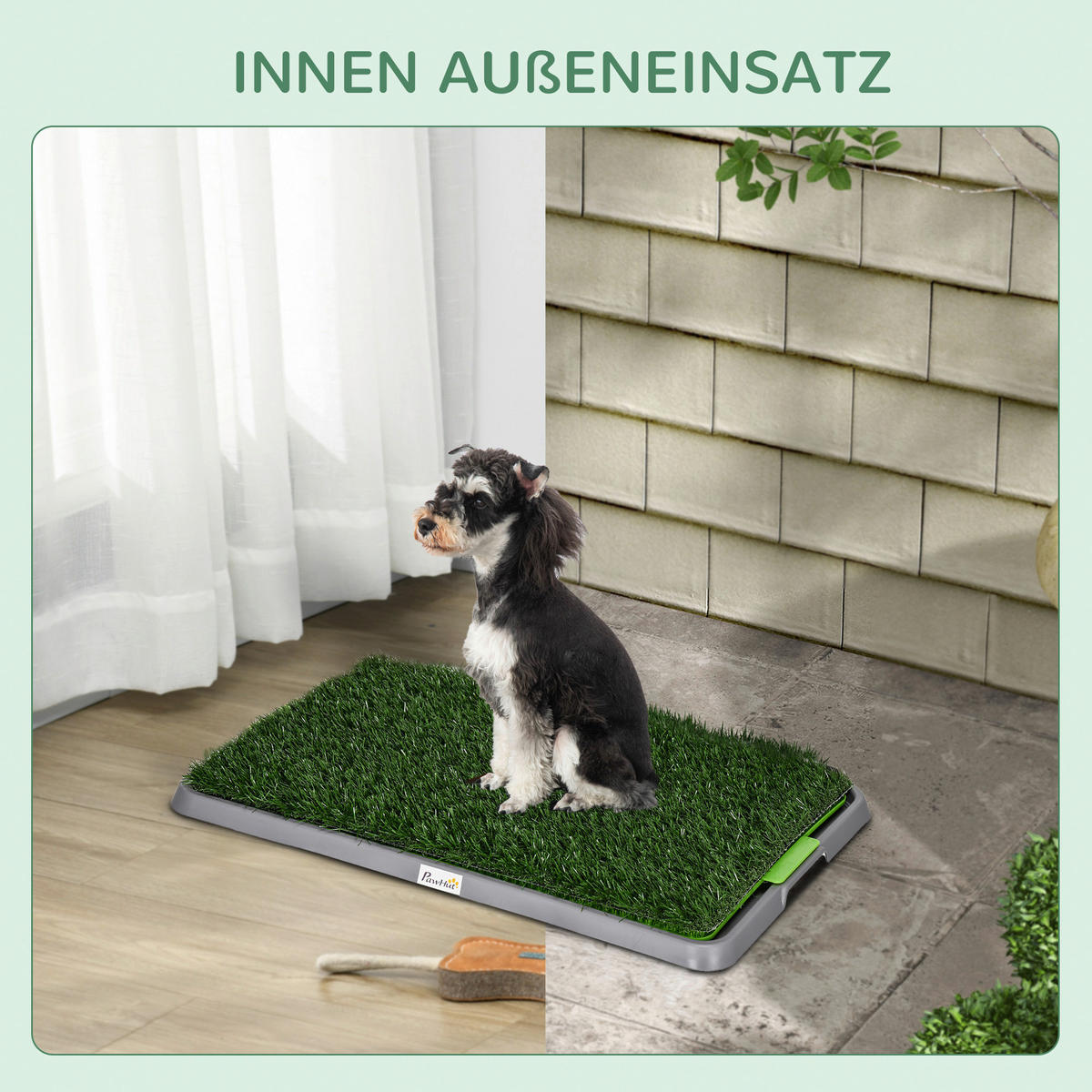 PawHut Hundetoilette grün Kunststoff B/H/L: ca. 41x3,5x67 cm Hundetoilette - grün (67,00/41,00/3,50cm) - PawHut