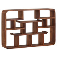 Wandregal rosenholz Holz B/H/T: ca. 80x55x15 cm Wandregal - rosenholz (80,00/55,00/15,00cm) - Wohnling