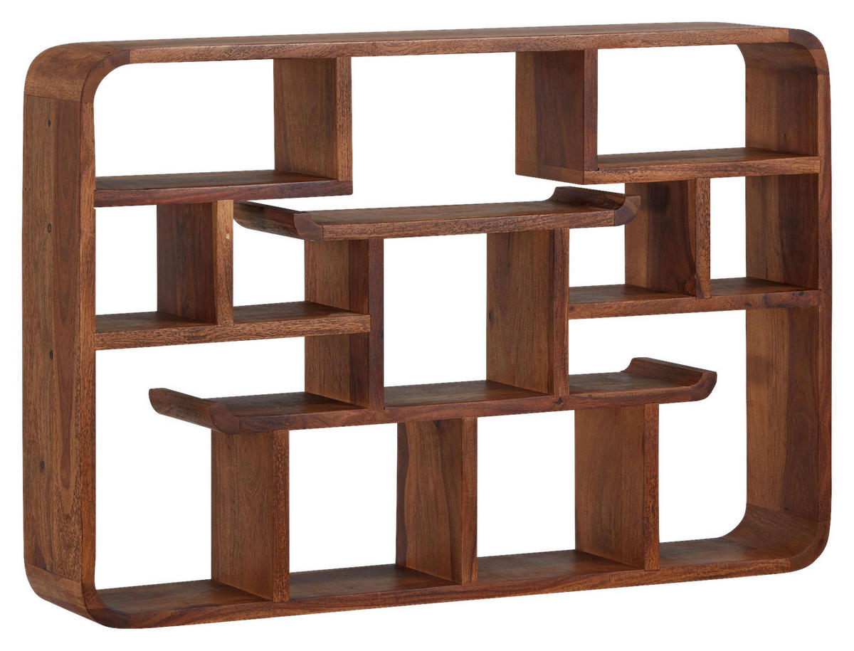 Wandregal rosenholz Holz B/H/T: ca. 80x55x15 cm Wandregal - rosenholz (80,00/55,00/15,00cm) - Wohnling