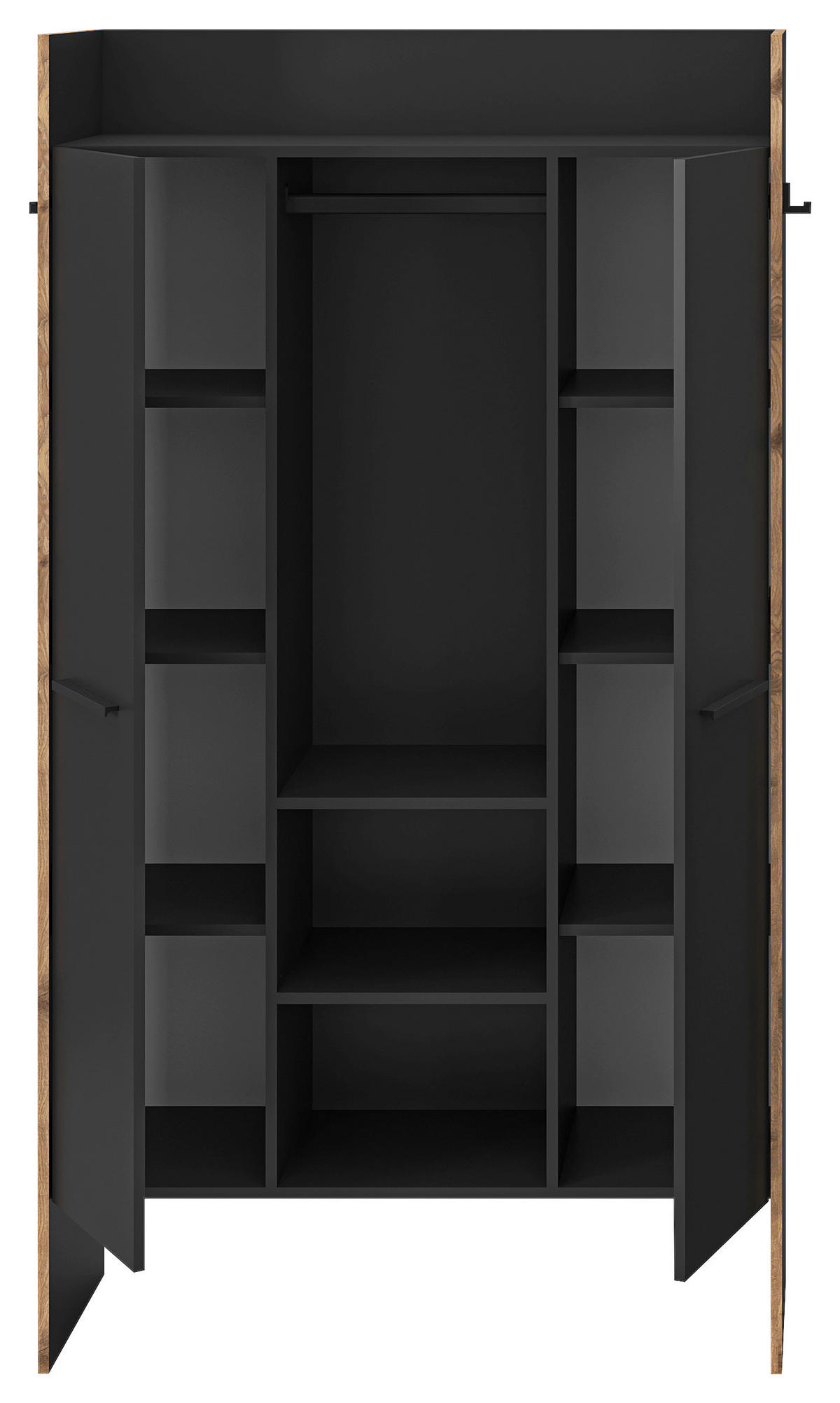 Garderobenschrank Bueno Basalt Nox Oak Nachbildung B/H/T: ca. 105x189x37 cm Bueno - Basalt (105,00/189,00/37,00cm) - xonox.home