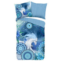 Bettwäsche Lumi blau Baumwolle B/L: ca. 135x200 cm Lumi - blau (135,00/200,00cm) - HIP