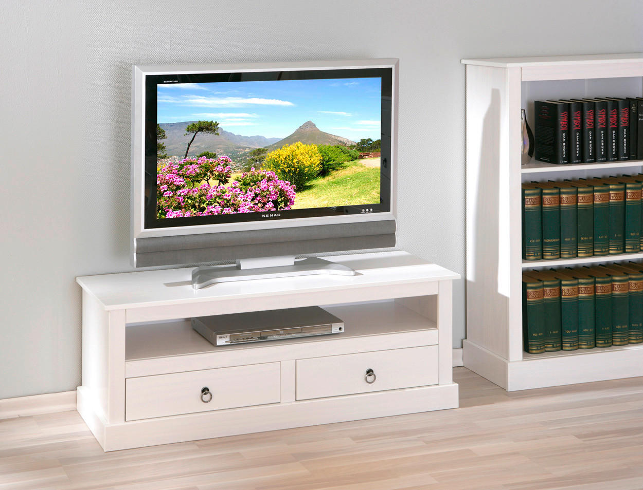 TV-Kommode Provence weiß lackiert B/H/T: ca. 118x45x39 cm Provence - weiß (118,00/45,00/39,00cm) - Inter Link