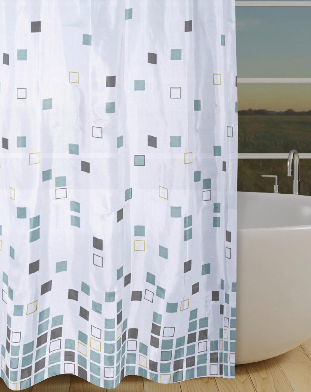 Duschvorhang Polyester B/L: ca. 180x200 cm Duschvorhang_Mosaic - (180,00/200,00cm) - Acus