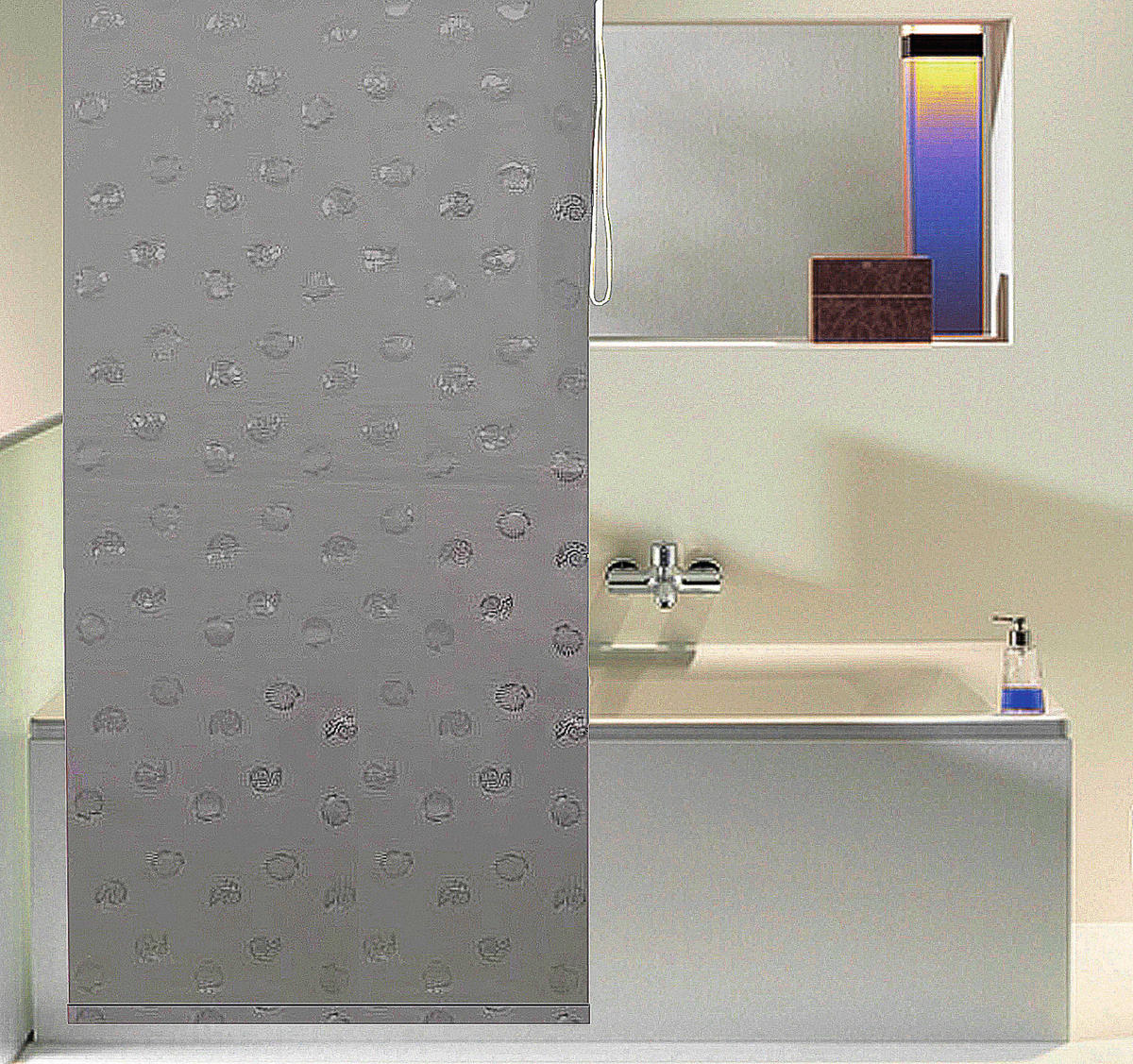 Duschrollo anthrazit Kunststoff B/L: ca. 140x240 cm Duschrollo Hawaii 529840 - anthrazit (140,00/240,00cm) - Acus