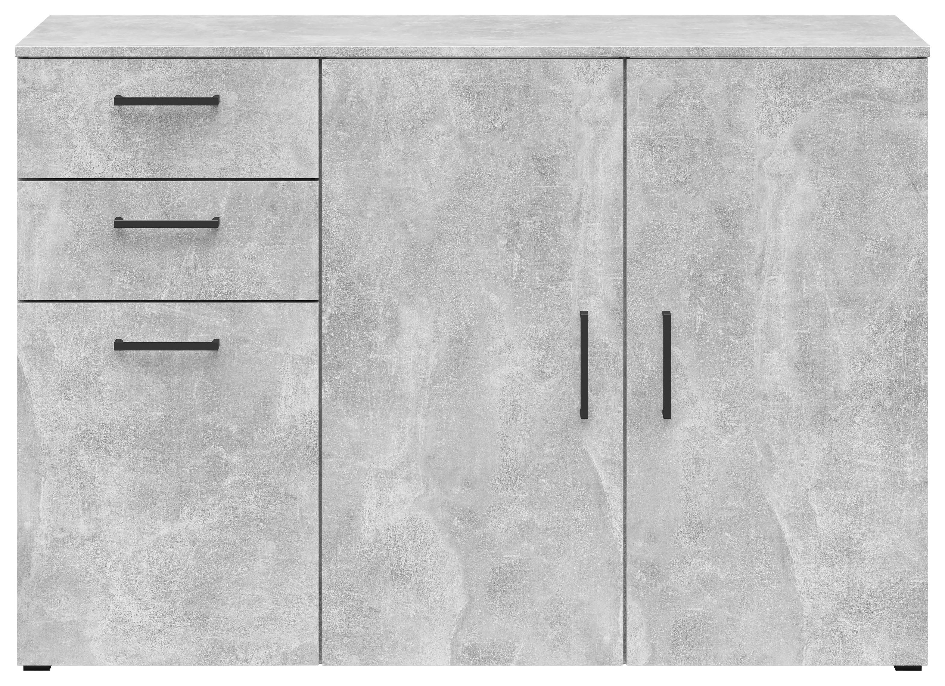 Kommode Multi-Stauraum Typ 28 Beton Optik B/H/T: ca. 120x83x40 cm Multi-Stauraum Typ 28 - Beton (120,00/83,00/40,00cm)
