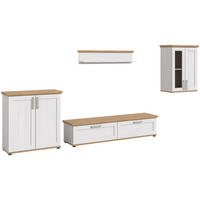 Wohnwand VERONA Lärche Nachbildung Eiche Nachbildung B/H/T: ca. 336x161x40 cm VERONA - Eiche/Lärche (336,00/161,00/40,00cm) - xonox.home