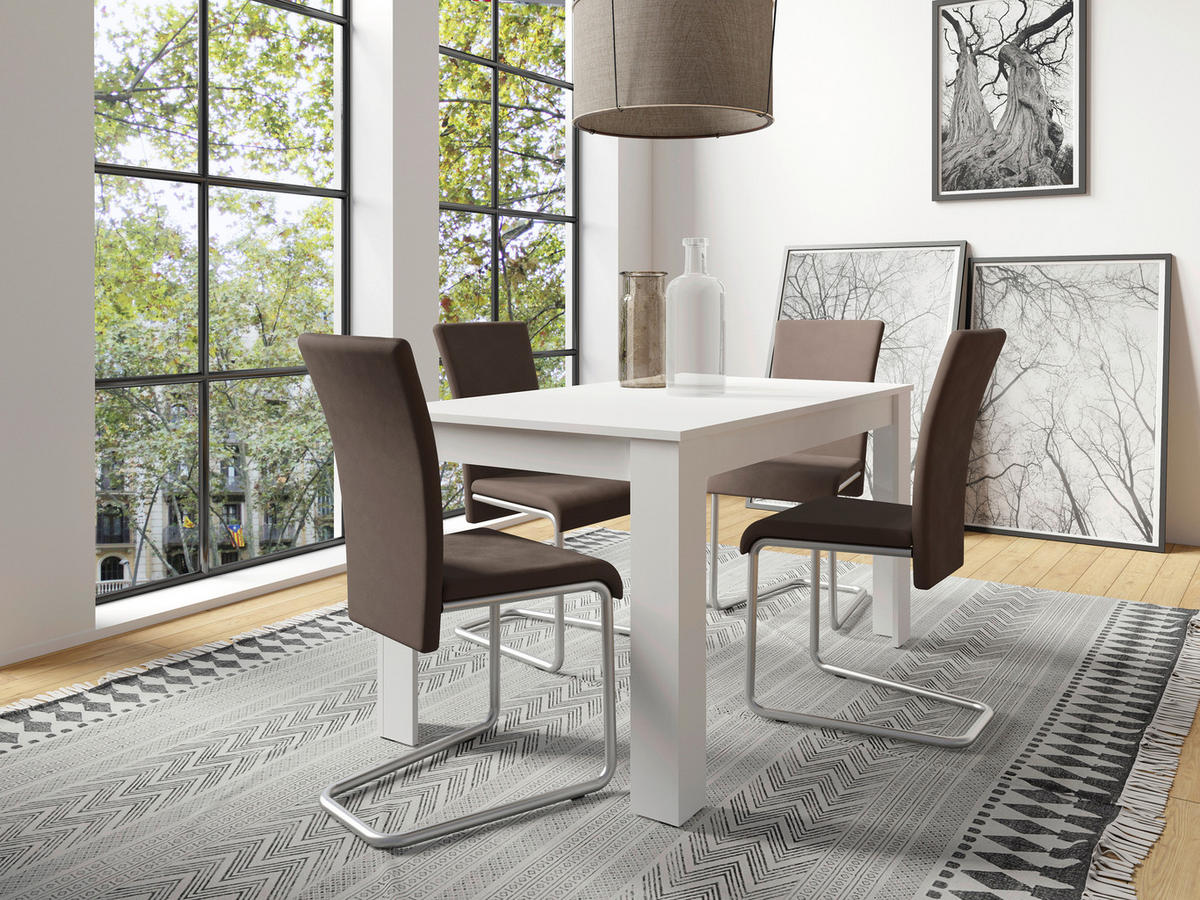 Tisch NEPAL weiß B/H/T: ca. 140x75x80 cm NEPAL - weiß (140,00/75,00/80,00cm) - byLIVING
