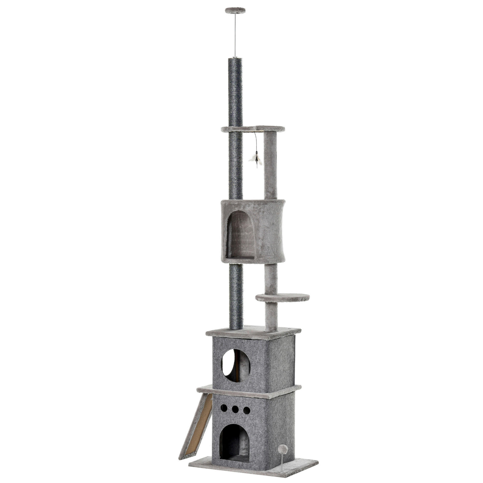 PawHut Kratzbaum Kratzbaum - (60,00/40,00/255,00cm) - PawHut