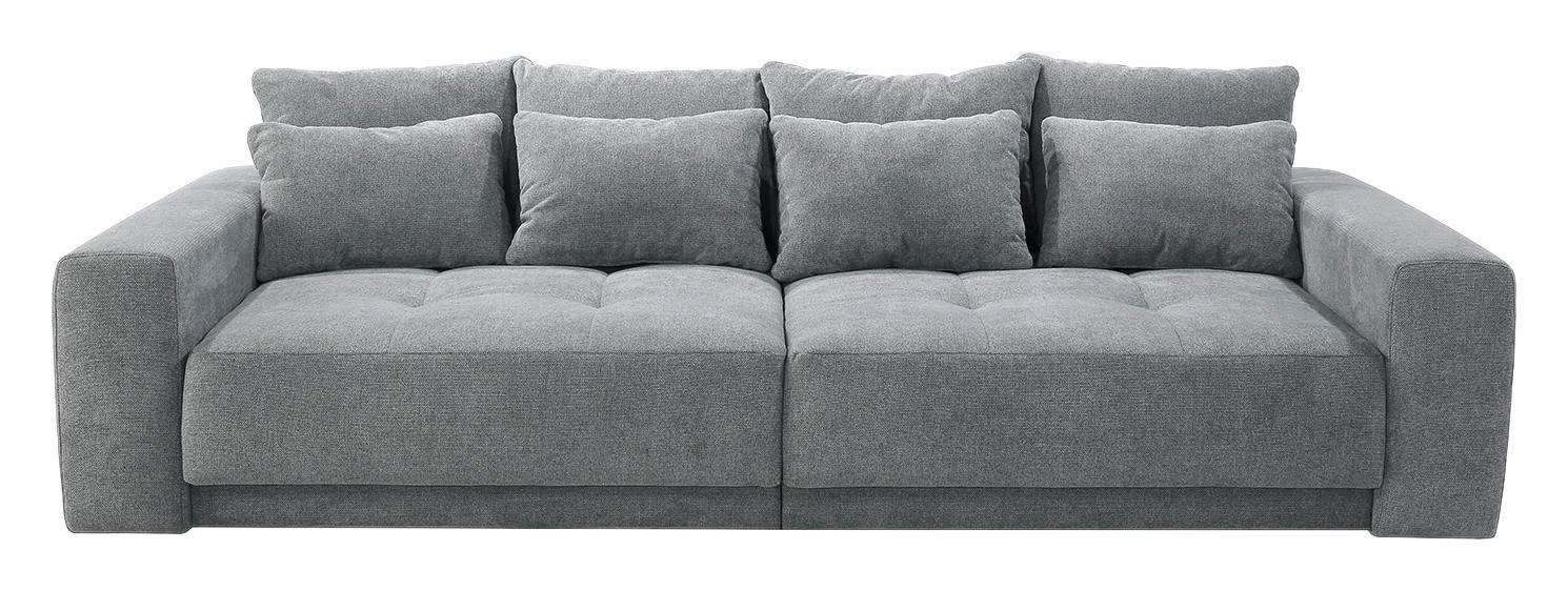 Big Sofa grau Microfaser B/H/T: ca. 297x84x137 cm California_Big-Sofa - schwarz/grau (297,00/84,00/137,00cm)