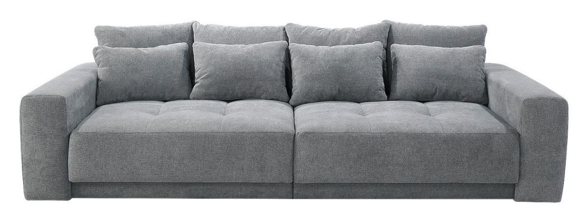 Big Sofa grau Microfaser B/H/T: ca. 297x84x137 cm California_Big-Sofa - schwarz/grau (297,00/84,00/137,00cm)