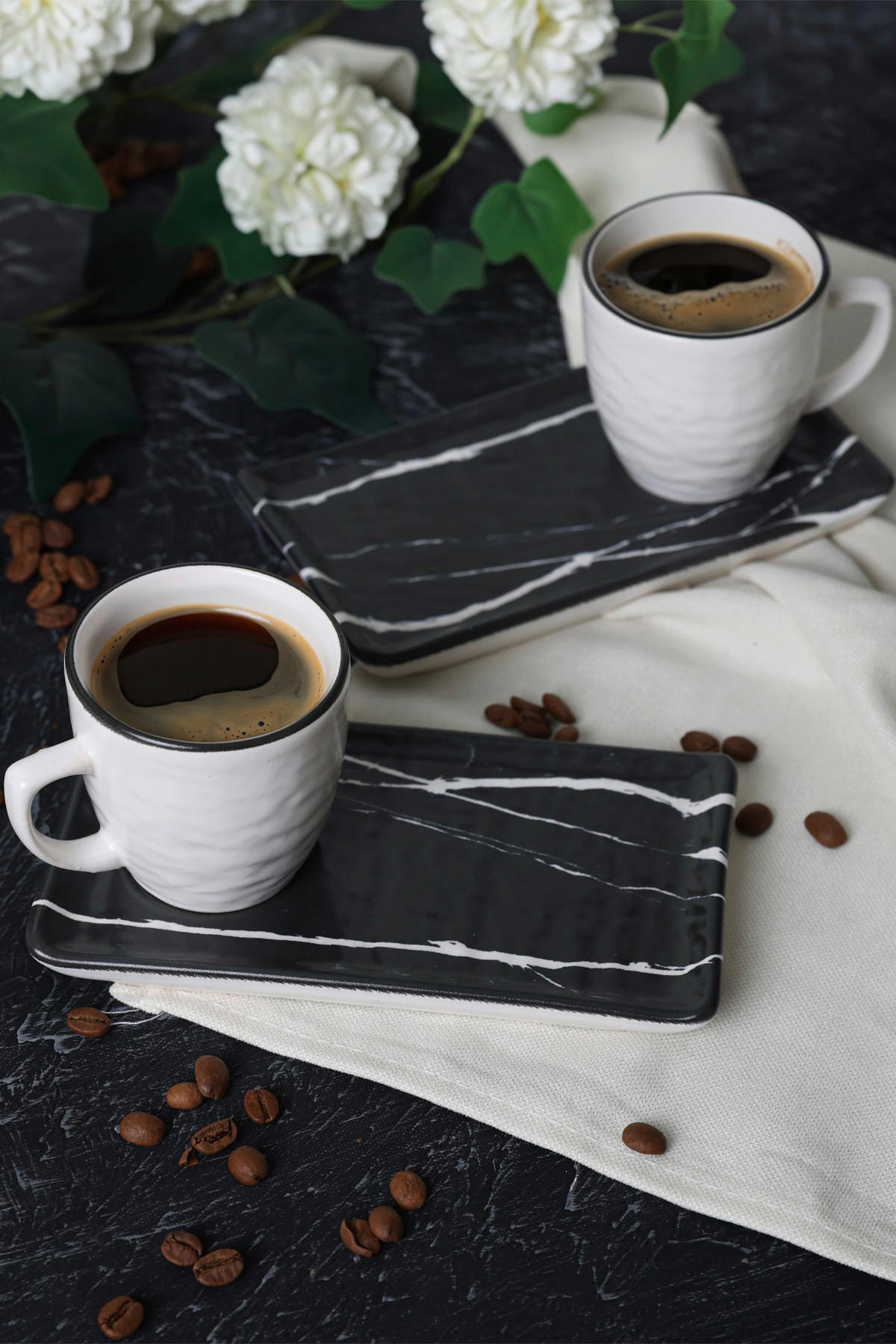 HermiaConcept Kaffeetassen-Set Quebec 4-tlg.  multicolor Steinzeug Quebec 4-tlg.  - multicolor - HermiaConcept