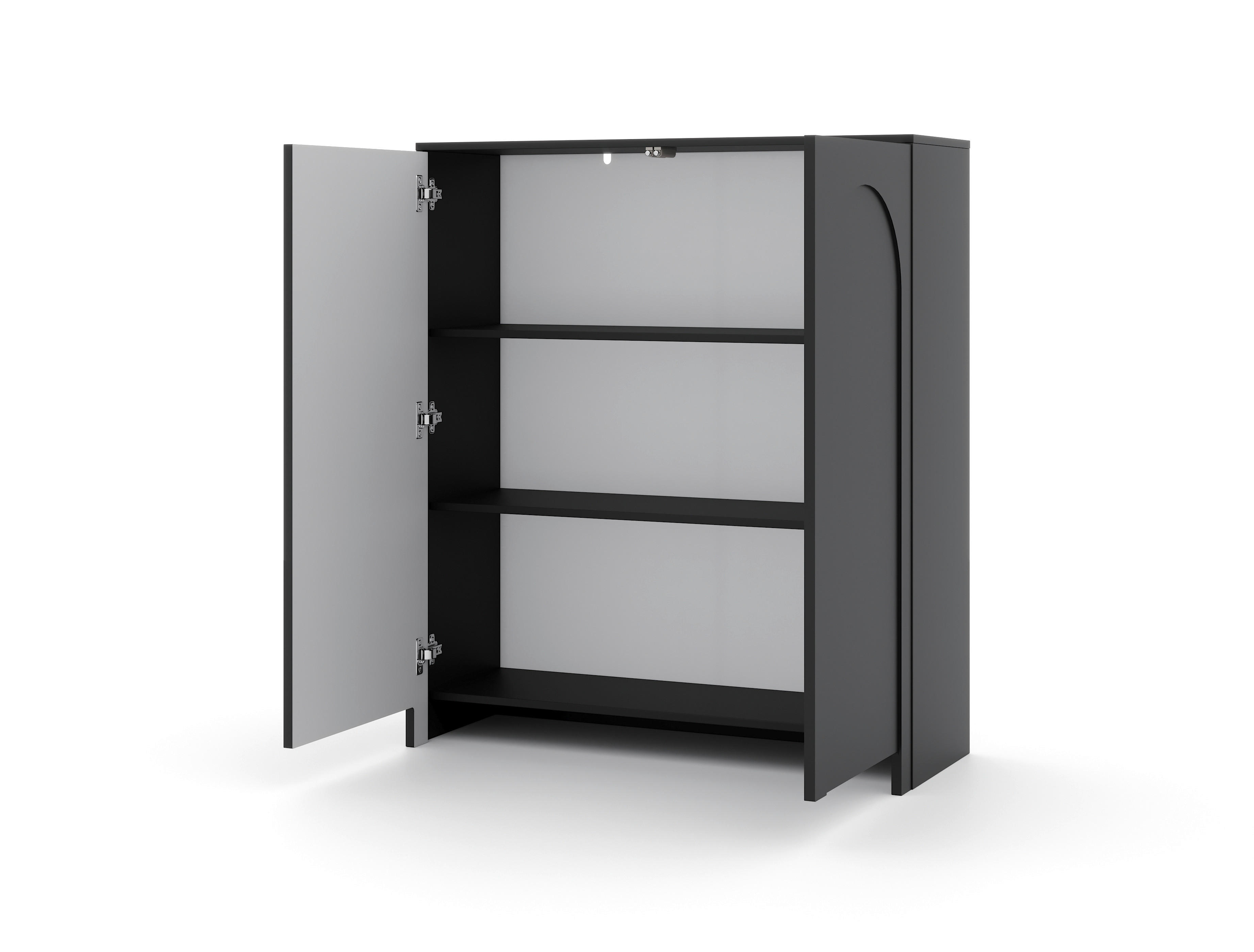 Kommode ARCO schwarz B/H/T: ca. 100x117x35 cm ARCO - schwarz (100,00/117,00/35,00cm) - WIPMEB