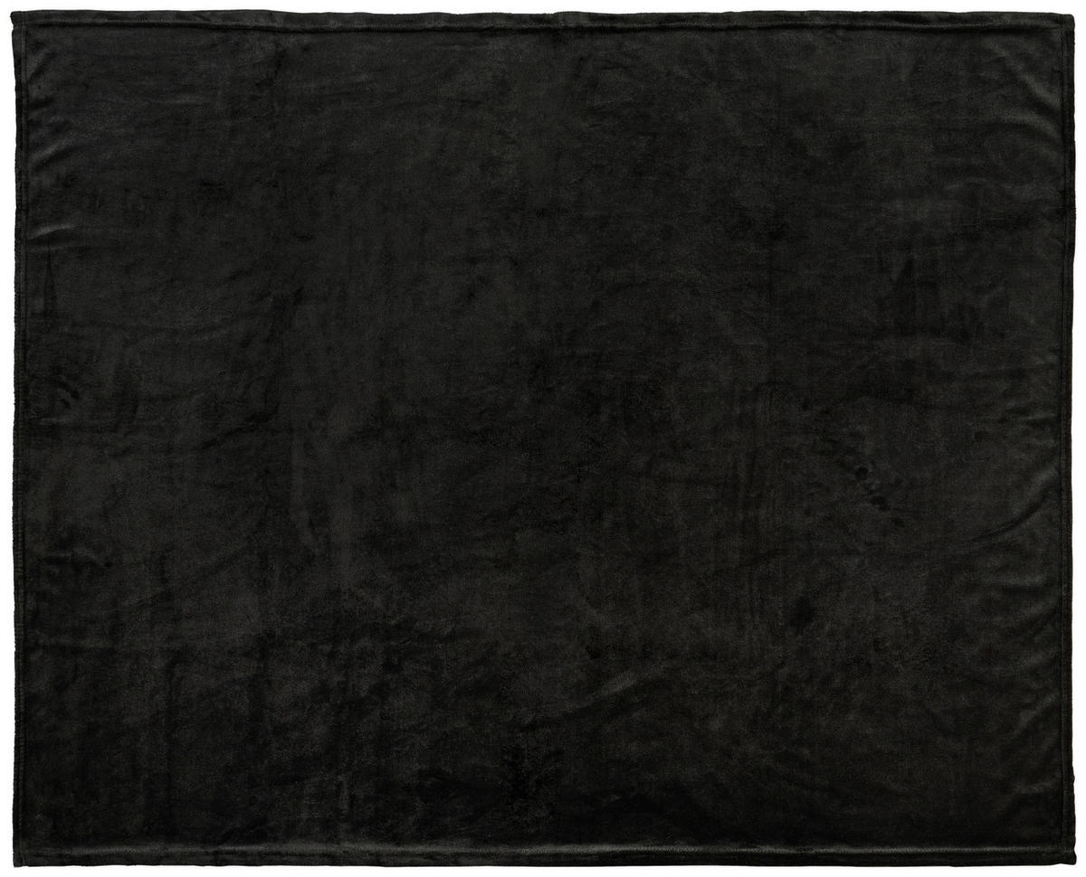 Flanelldecke Flanelldecke 130x160cm schwarz - schwarz (130,00/160,00cm) - Sensation