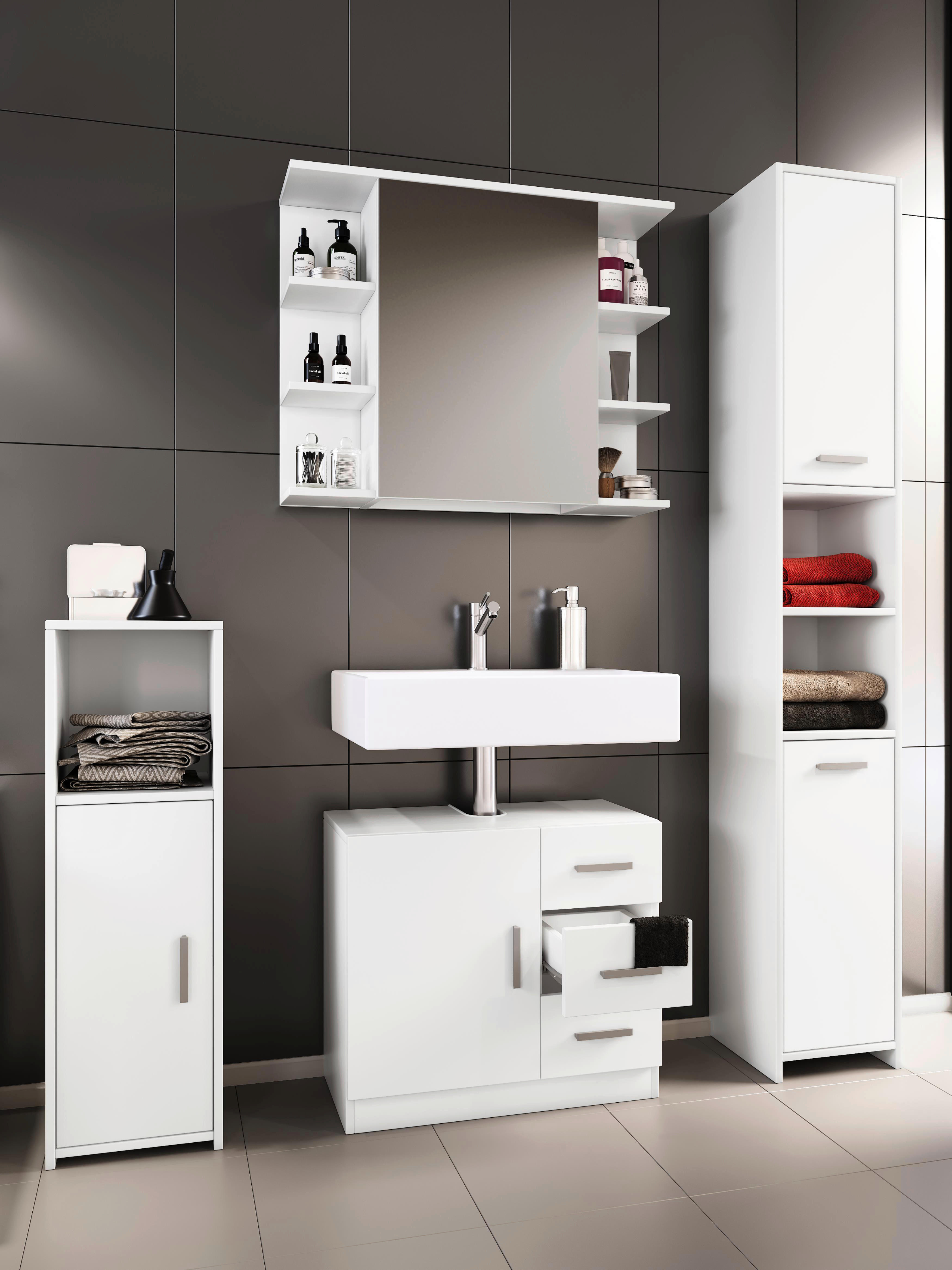 Badezimmer-Set Zalo weiß Zalo - weiß - VCM Möbel