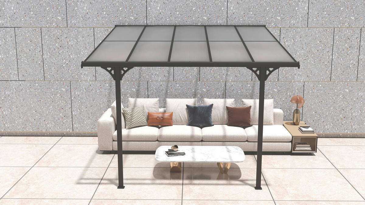 Westmann Terrassenüberdachung Bruce schwarz Aluminium B/H/T: ca. 313x270x300 cm Bruce - schwarz (313,00/270,00/300,00cm) - Westmann