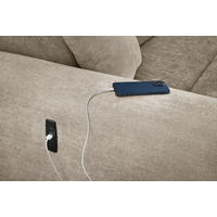 Ecksofa beige Flachgewebe B/H/T: ca. 277x109x187 cm Slider_Ecksofa - beige/Eiche (277,00/109,00/187,00cm)