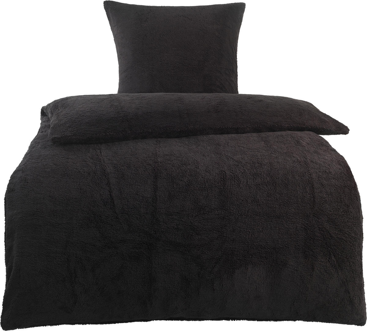 Microfaser Bettwäsche Teddy-Fleece Bettwäsche_Microfaser-Teddy-Flausch - anthrazit (135,00/200,00cm)