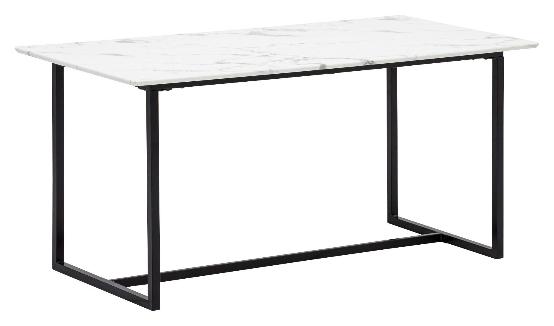 Esstisch weiß Marmor Optik B/H/T: ca. 120x76x60 cm Esstisch - weiß (120,00/76,00/60,00cm) - Wohnling