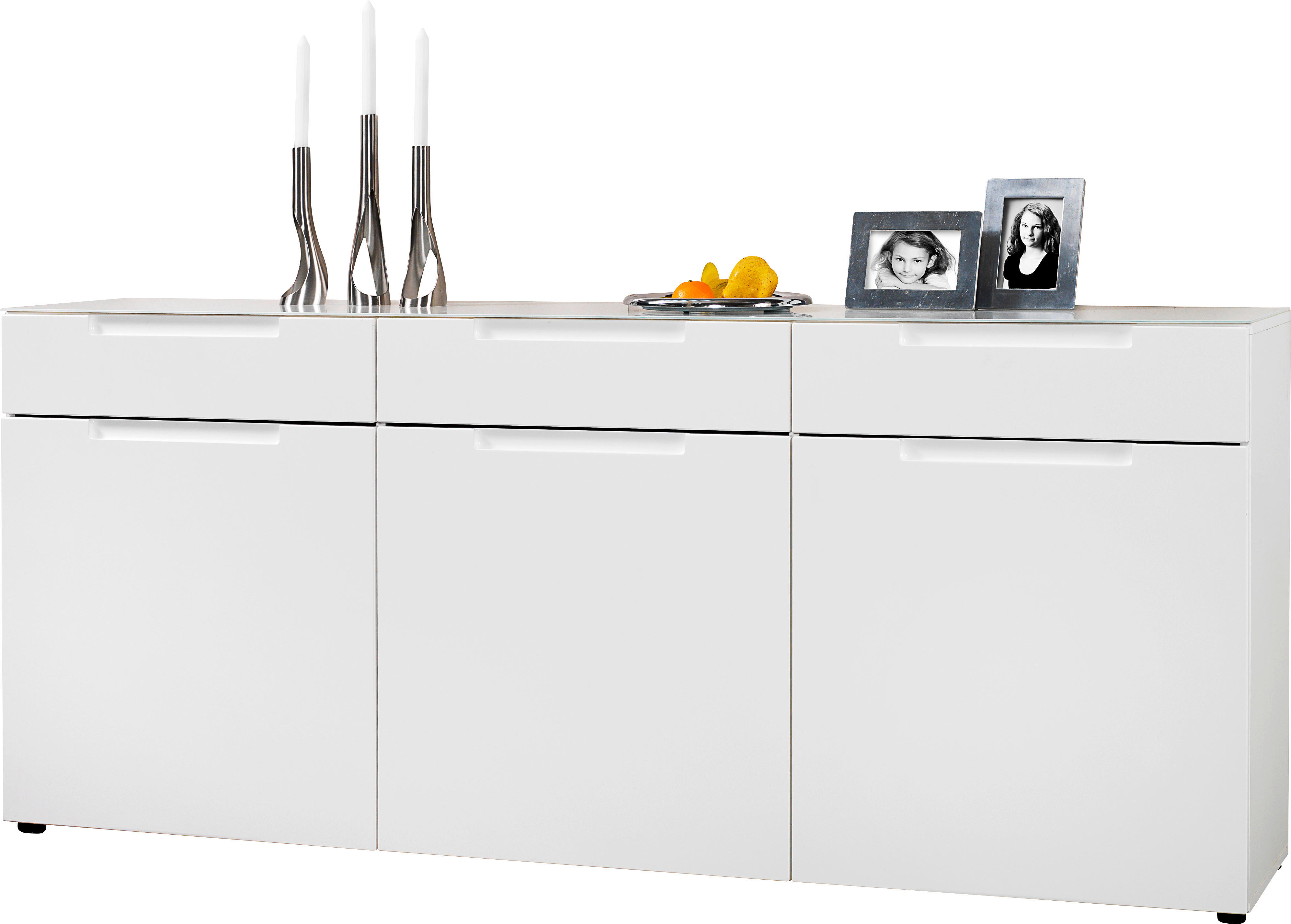 Sideboard Mailand weiß Hochglanz B/H/T: ca. 192x83x40 cm Mailand - weiß (192,00/83,00/40,00cm)