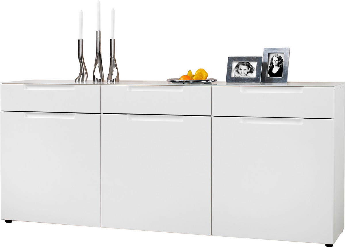 Sideboard Mailand weiß Hochglanz B/H/T: ca. 192x83x40 cm Mailand - weiß (192,00/83,00/40,00cm)