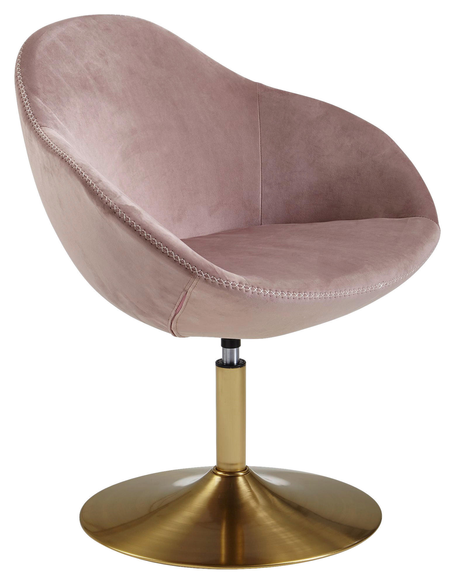 Wohnling Sessel rosa gold Stoff Eisen B/H/T: ca. 70x79x70 cm