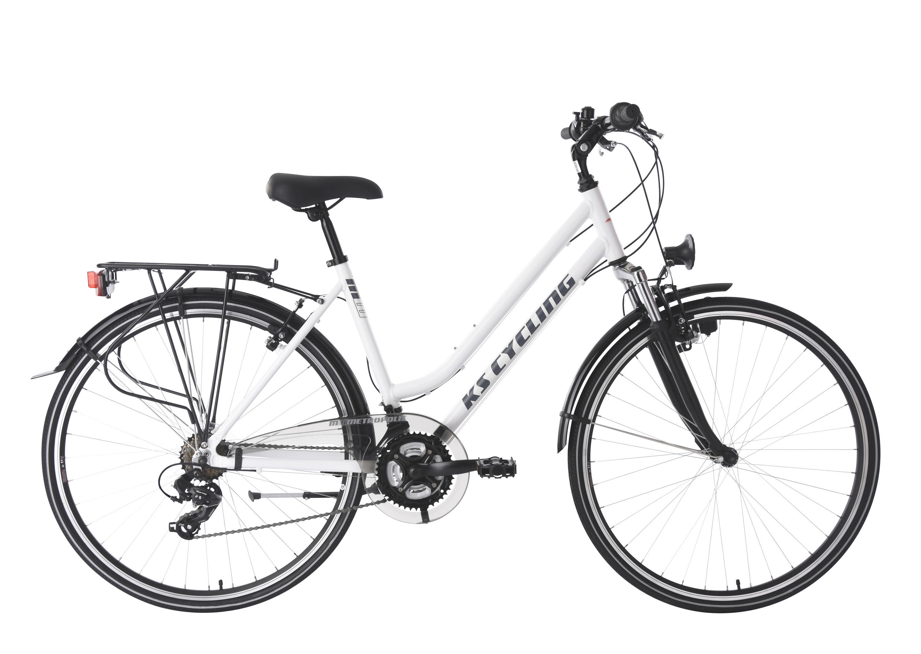 KS-Cycling Trekking-Bike Metropolis Damenfahrrad Metropolis 507T 28 Zoll Rahmenhöhe 53 cm 21 Gänge weiß weiß ca. 28 Zoll