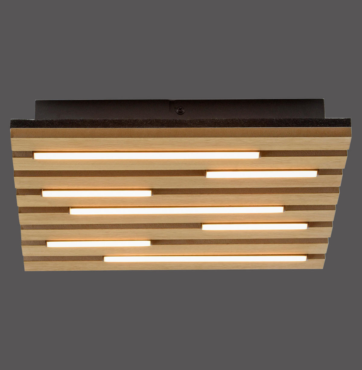 Just Light Deckenleuchte Eiche B/H/L: ca. 30x5x30 cm Deckenleuchte_Akustik - Eiche (30,00/30,00/5,00cm) - Just Light