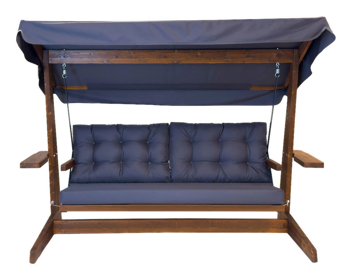 Westmann Hollywoodschaukel Viva anthrazit Holz B/H/L: ca. 237x175x115 cm Viva - anthrazit (115,00/237,00/175,00cm) - Westmann