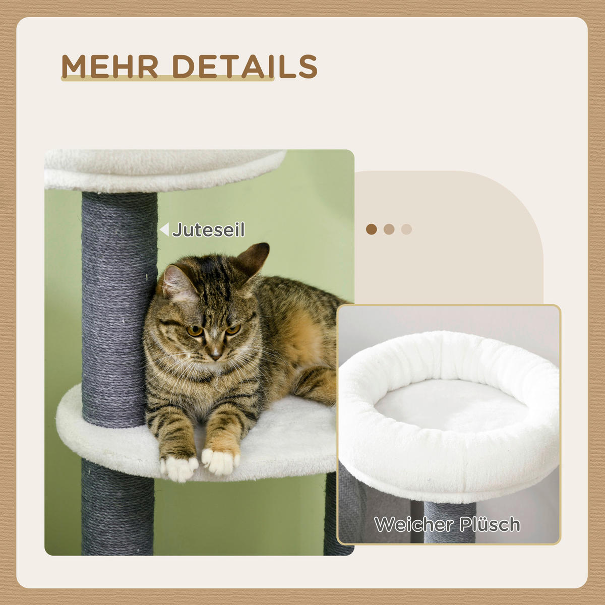 PawHut Kratzbaum grau Spanplatte B/H/L: ca. 30,5x98x55,5 cm Kratzbaum - grau (55,50/30,50/98,00cm) - PawHut