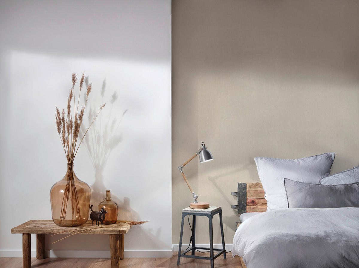 A.S.Creation Vliestapete Attractive Uni beige B/L: ca. 53x1005 cm Attractive - beige (53,00/1005,00cm) - A.S.Creation