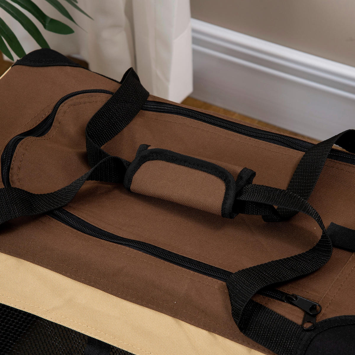 PawHut Hunde-Zubehör braun Polyester B/H/L: ca. 33,5x50,5x35 cm Hundetasche - braun (35,00/33,50/50,50cm) - PawHut