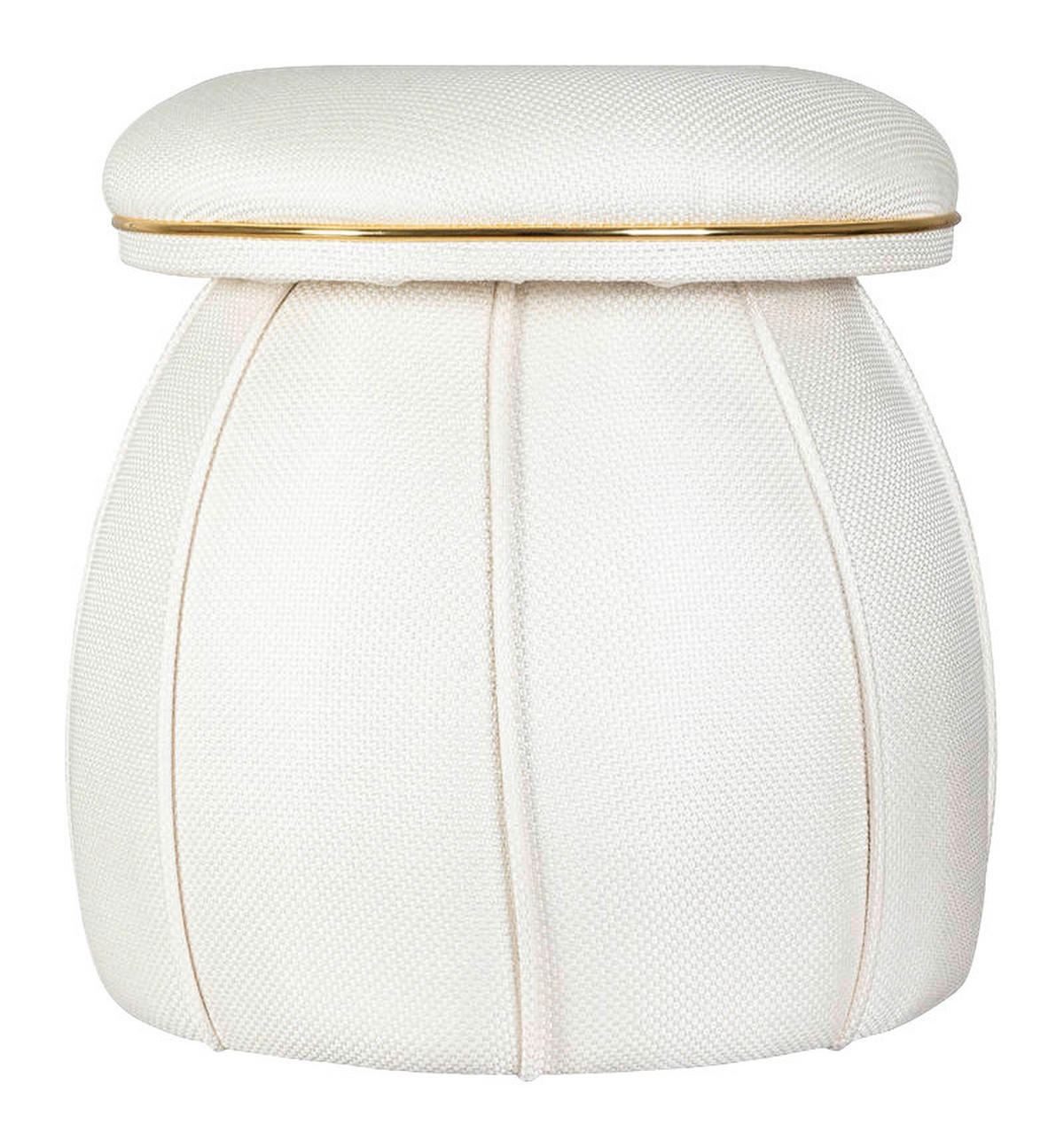 360 Living Hocker Corin 120 elfenbein gold H/D: ca. 51,5x51,5 cm Corin 120 - gold/elfenbein (51,50/51,50cm) - 360 Living