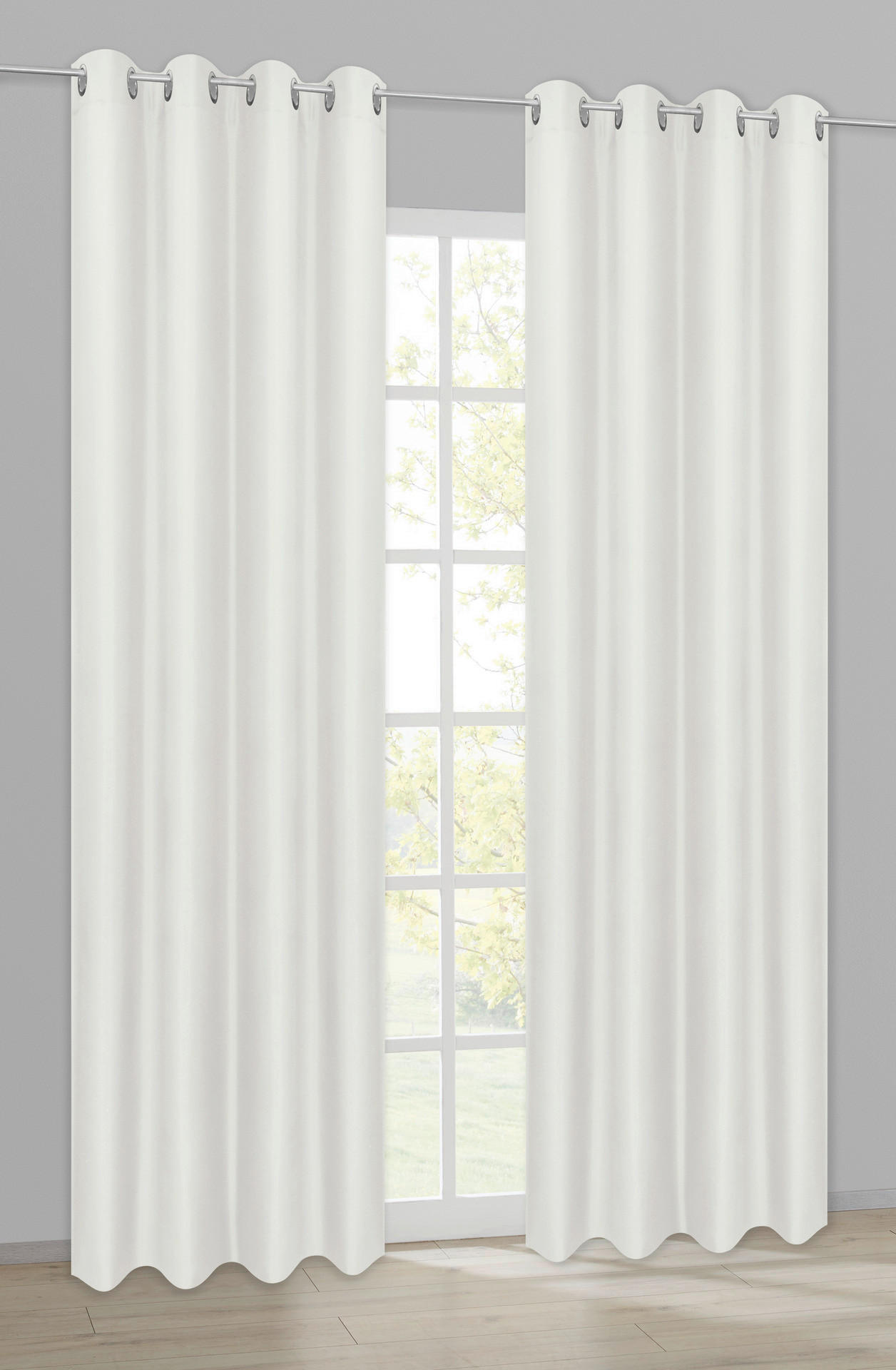 ACUS design collection Ösenvorhang Barnaby weiß B/L: ca. 140x235 cm Barnaby - weiß (140,00/235,00cm) - ACUS design collection