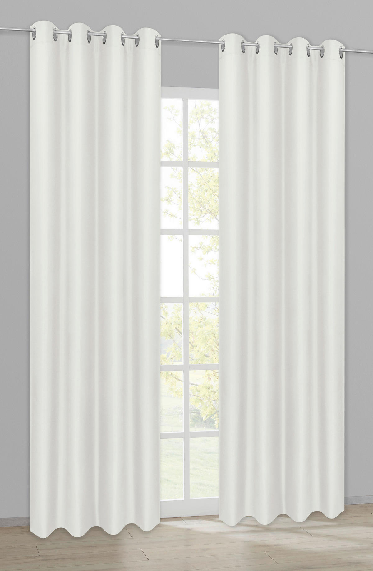 ACUS design collection Ösenvorhang Barnaby weiß B/L: ca. 140x235 cm Barnaby - weiß (140,00/235,00cm) - ACUS design collection