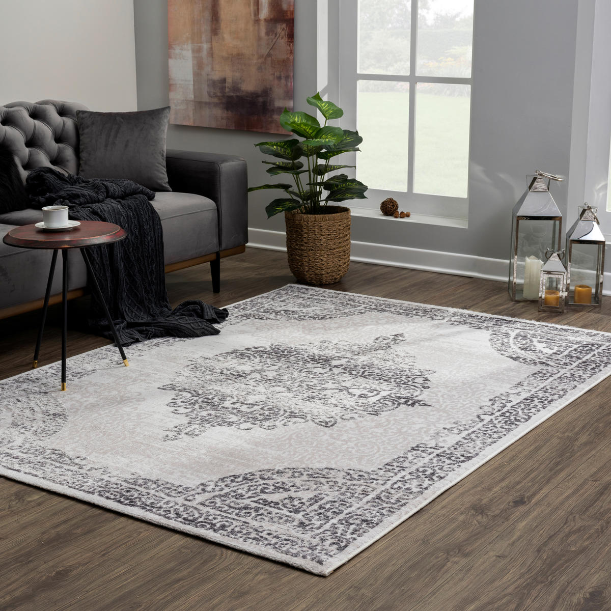 Sanat Teppich Evra hellgrau B/L: ca. 120x160 cm Evra - hellgrau (120,00/160,00cm) - Sanat