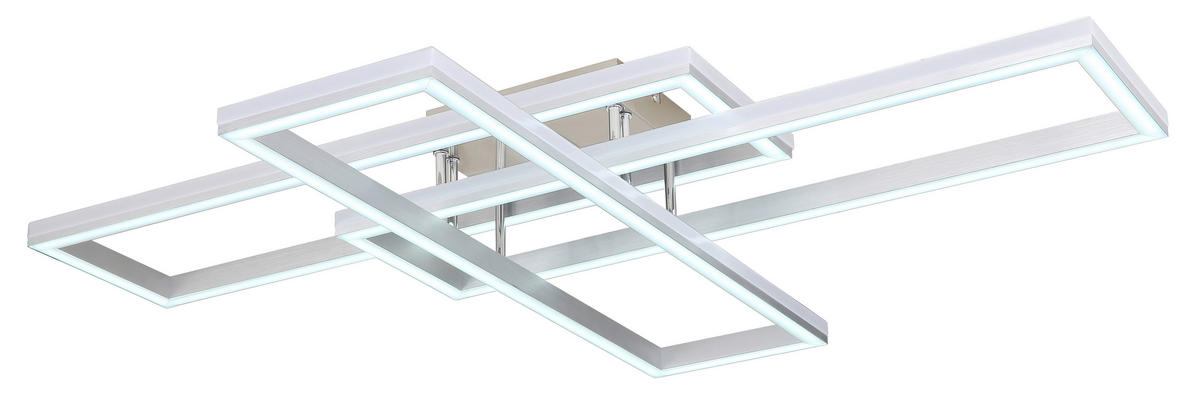 GLOBO LED-Deckenleuchte Salmos 67209-60D Silbergrau Aluminium Kunststoff B/L: ca. 100x69,5 cm Salmos - Silbergrau (100,00/69,50cm) - GLOBO