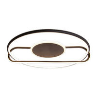Näve Leuchten LED Deckenleuchte NV1384822 schwarz Metall B/H/L: ca. 54x13x54 cm null 1 Brennstellen Brendan - schwarz (54,00/54,00/13,00cm) - Näve Leuchten