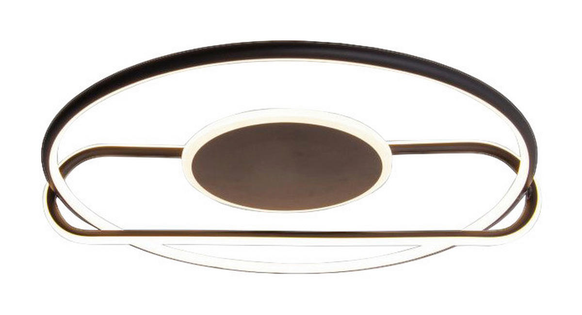 Näve Leuchten LED Deckenleuchte NV1384822 schwarz Metall B/H/L: ca. 54x13x54 cm null 1 Brennstellen Brendan - schwarz (54,00/54,00/13,00cm) - Näve Leuchten