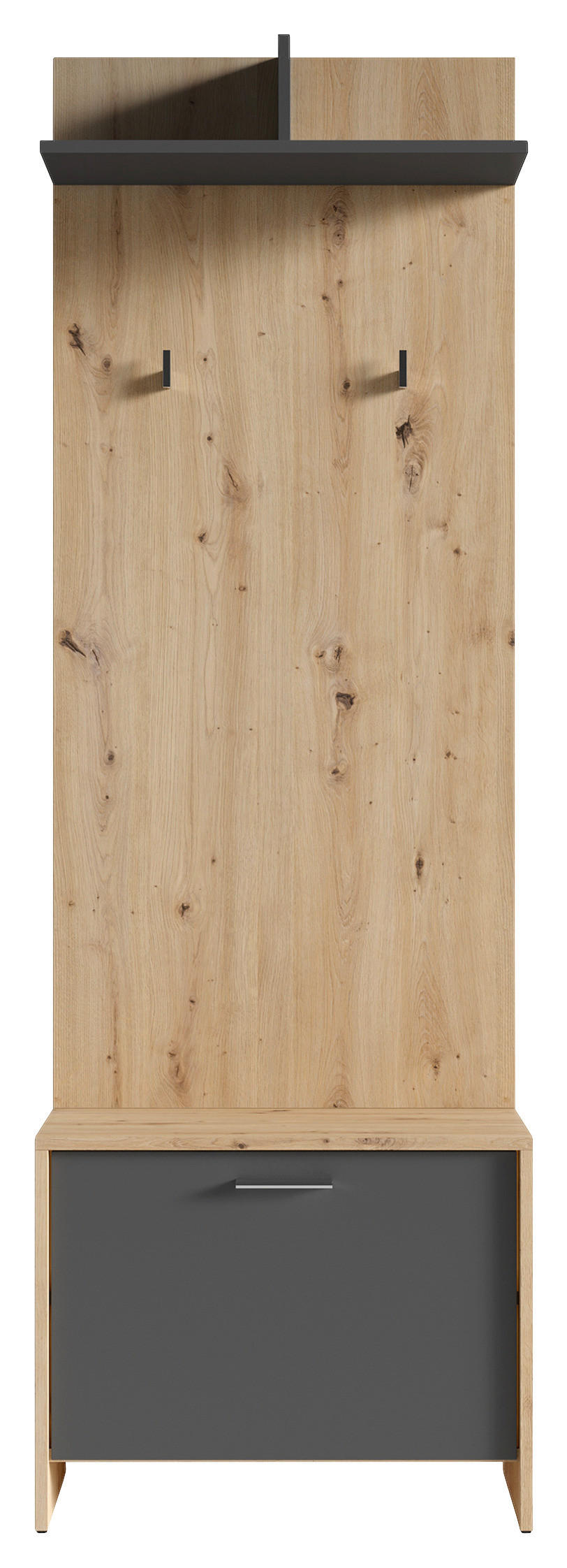 Garderobenset BEN Set 4-tlg. Eiche anthrazit BEN Set 4-tlg. - Eiche/anthrazit - byLIVING