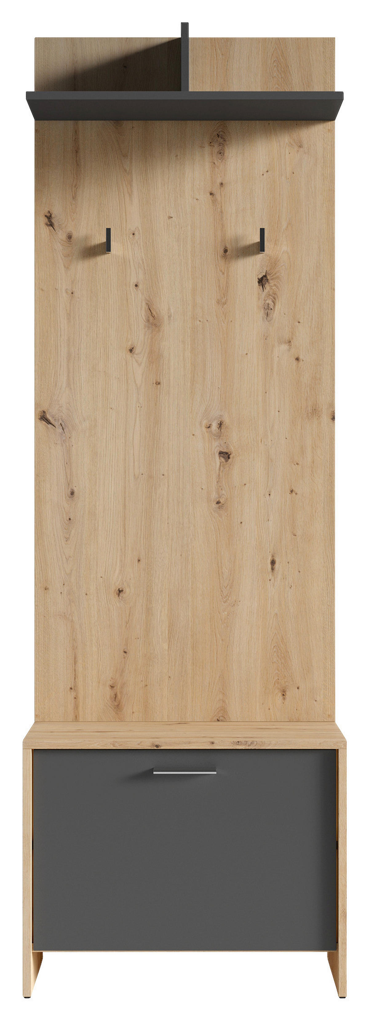 Garderobenset BEN Set 4-tlg. Eiche anthrazit BEN Set 4-tlg. - Eiche/anthrazit - byLIVING