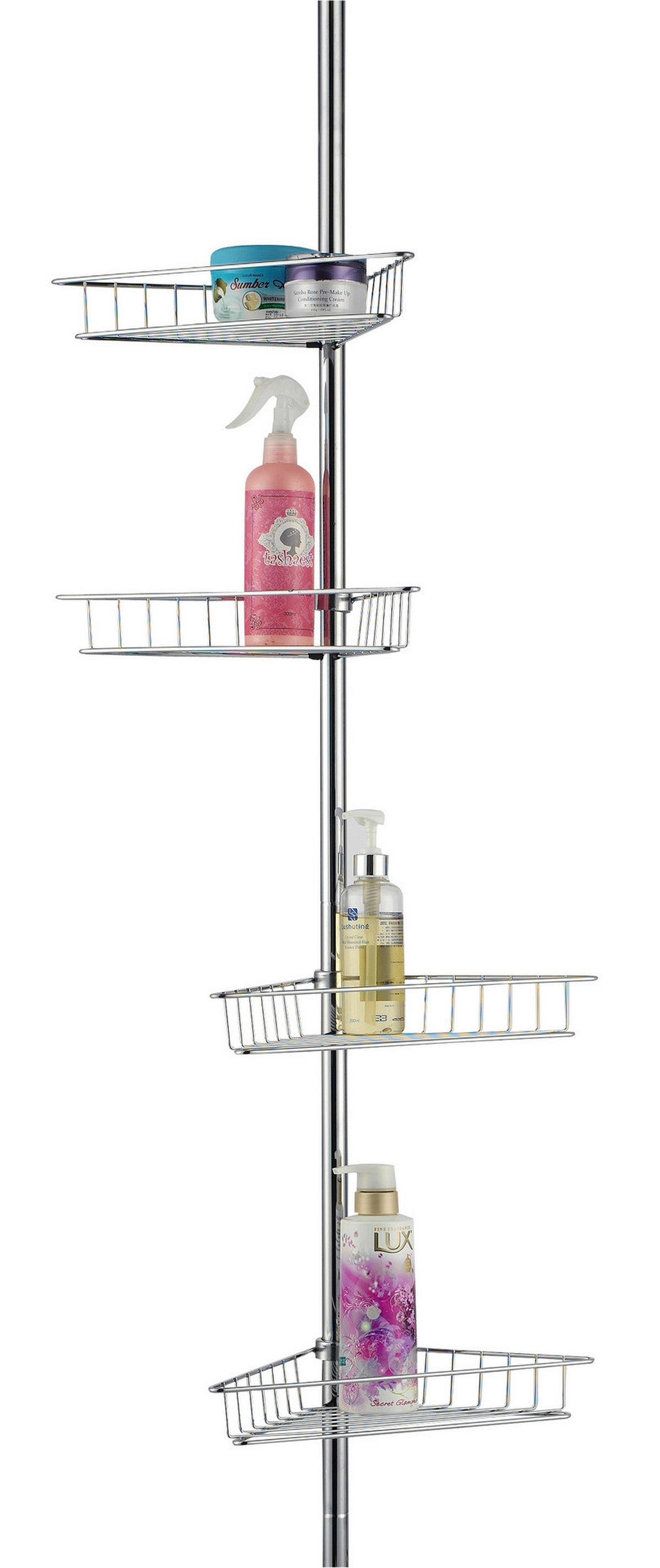 Bad-Teleskop Eckregal Chrom Metall Bad-Teleskop_Eckregal - Chrom - POCOline