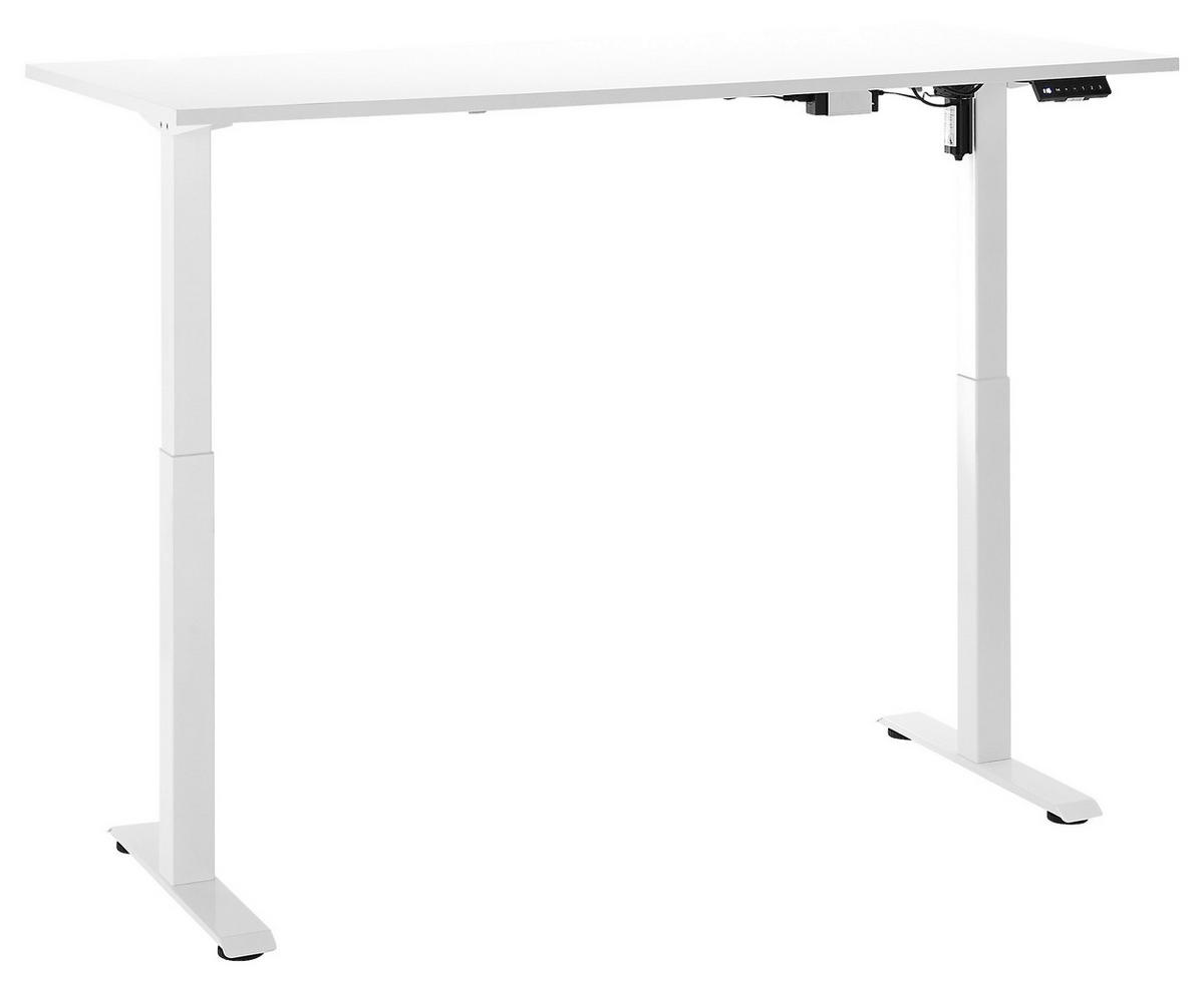 höhenverstellbarer Schreibtisch Ben weiß B/H/T: ca. 137x120x68 cm Ben - weiß (137,00/120,00/68,00cm)