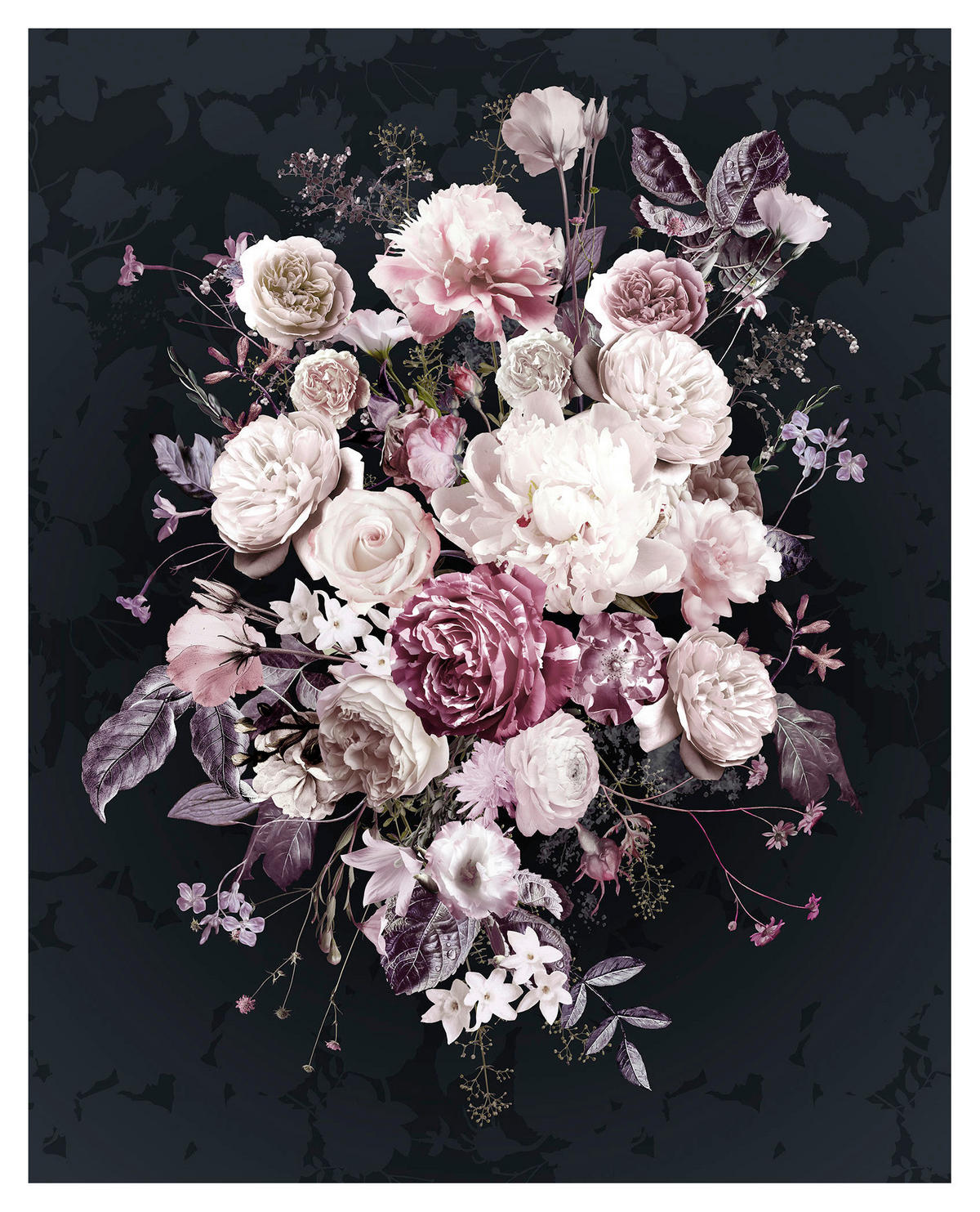Komar Fototapete Bouquet Noir Blumen B/L: ca. 200x250 cm Bouquet Noir - (200,00/250,00cm) - Komar