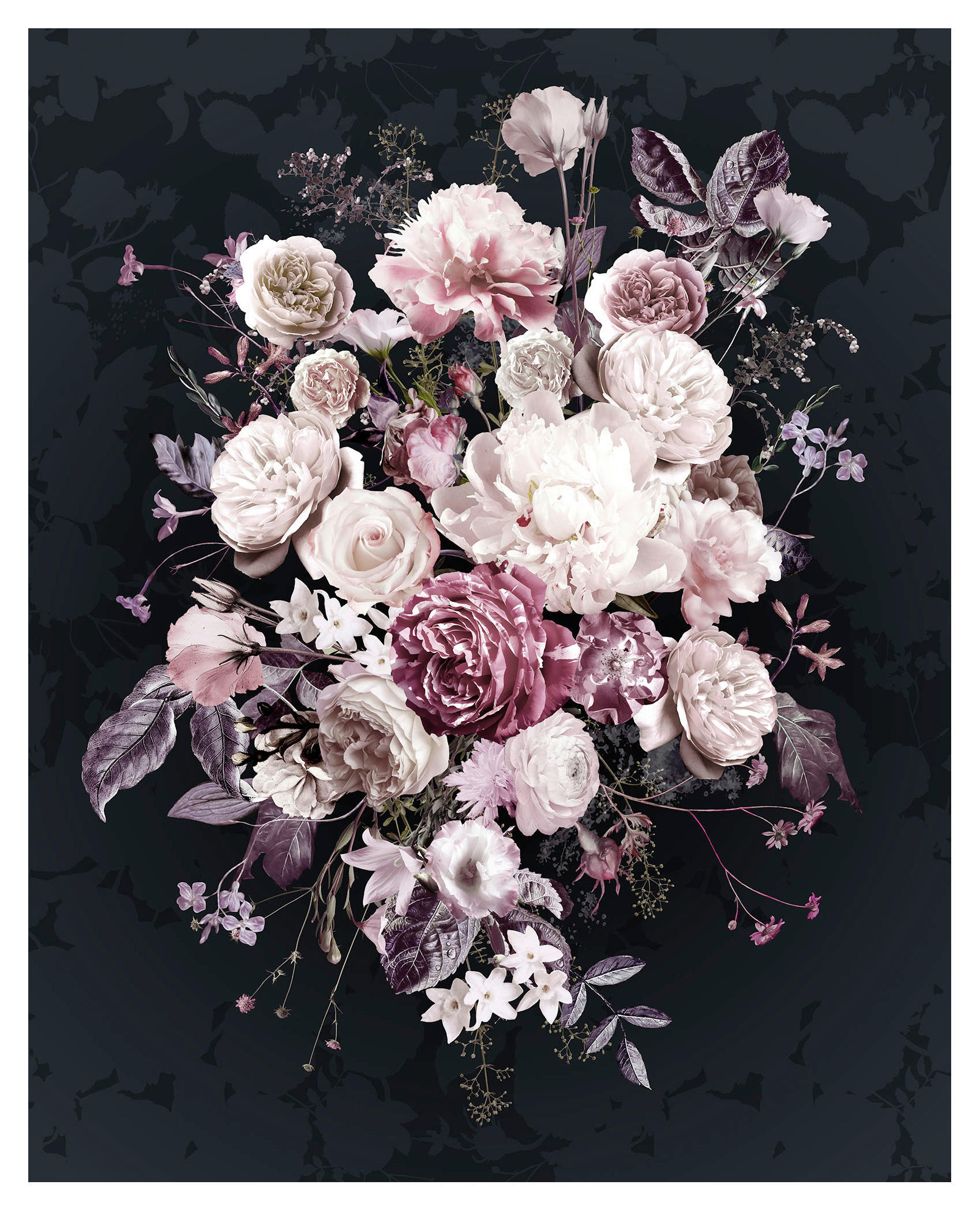 Komar Fototapete Bouquet Noir Blumen B/L: ca. 200x250 cm