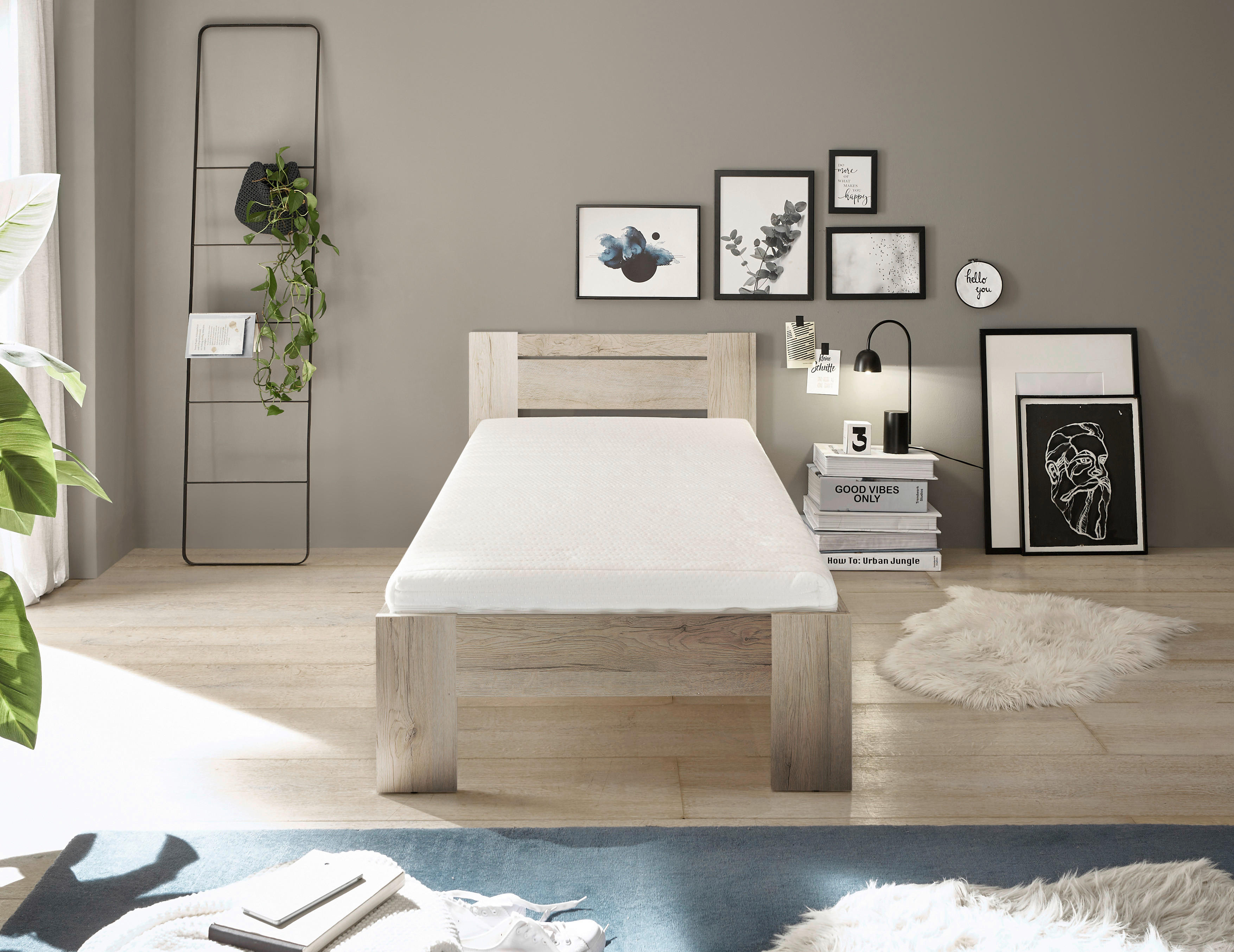 Futonbett Cannes Eiche San-Remo Nachbildung Liegefläche B/L: ca. 90x200 cm Cannes - Eiche (95,00/71,00/204,00cm)