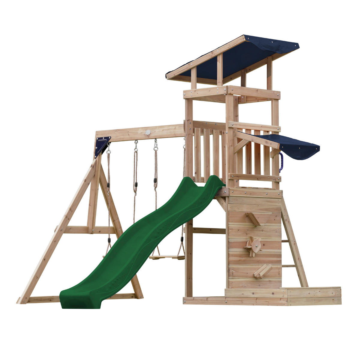 AXI Spielturm Malik braun B/H/L: ca. 345x270x336 cm Malik - braun/grün (336,00/345,00/270,00cm) - AXI