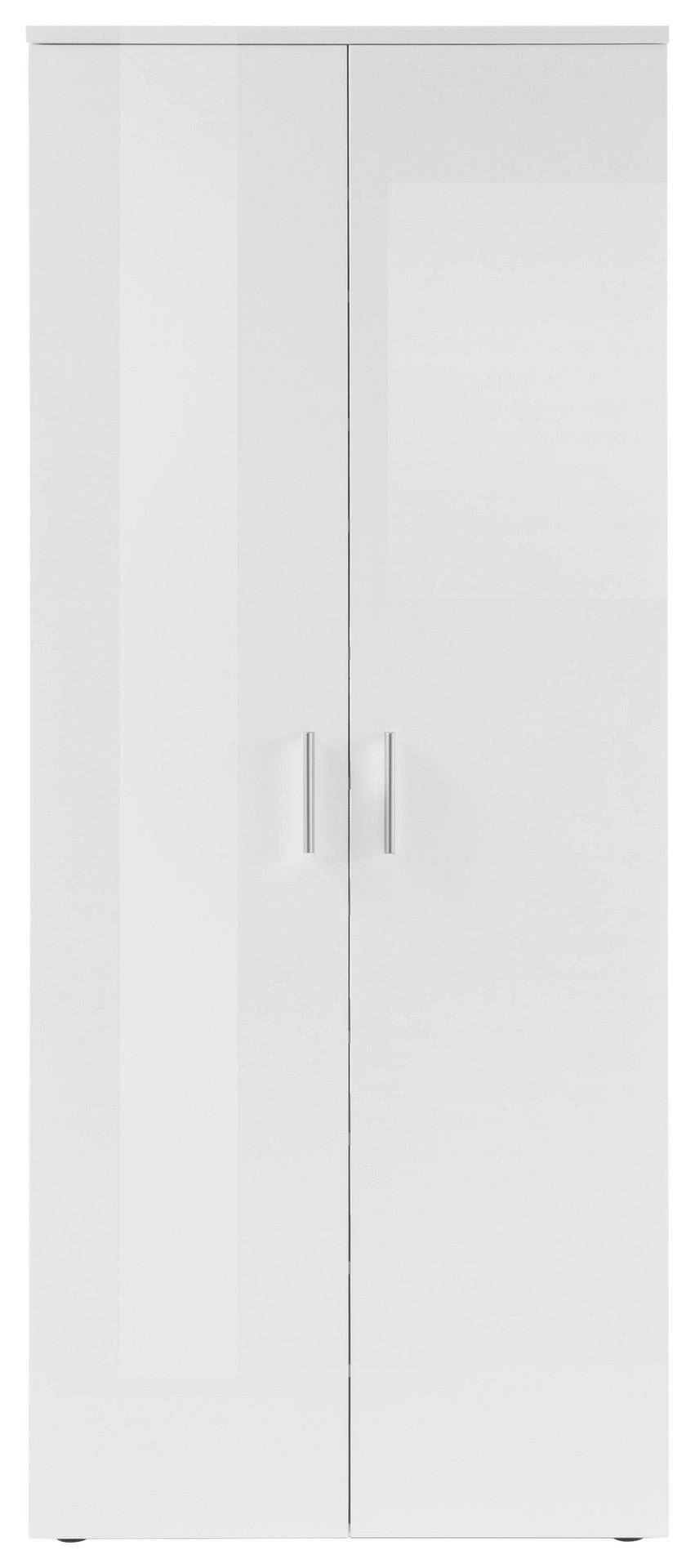 Schuhschrank Lincoln weiß weiß glänzend B/H/T: ca. 80x190x35 cm Lincoln - weiß (80,00/190,00/35,00cm)
