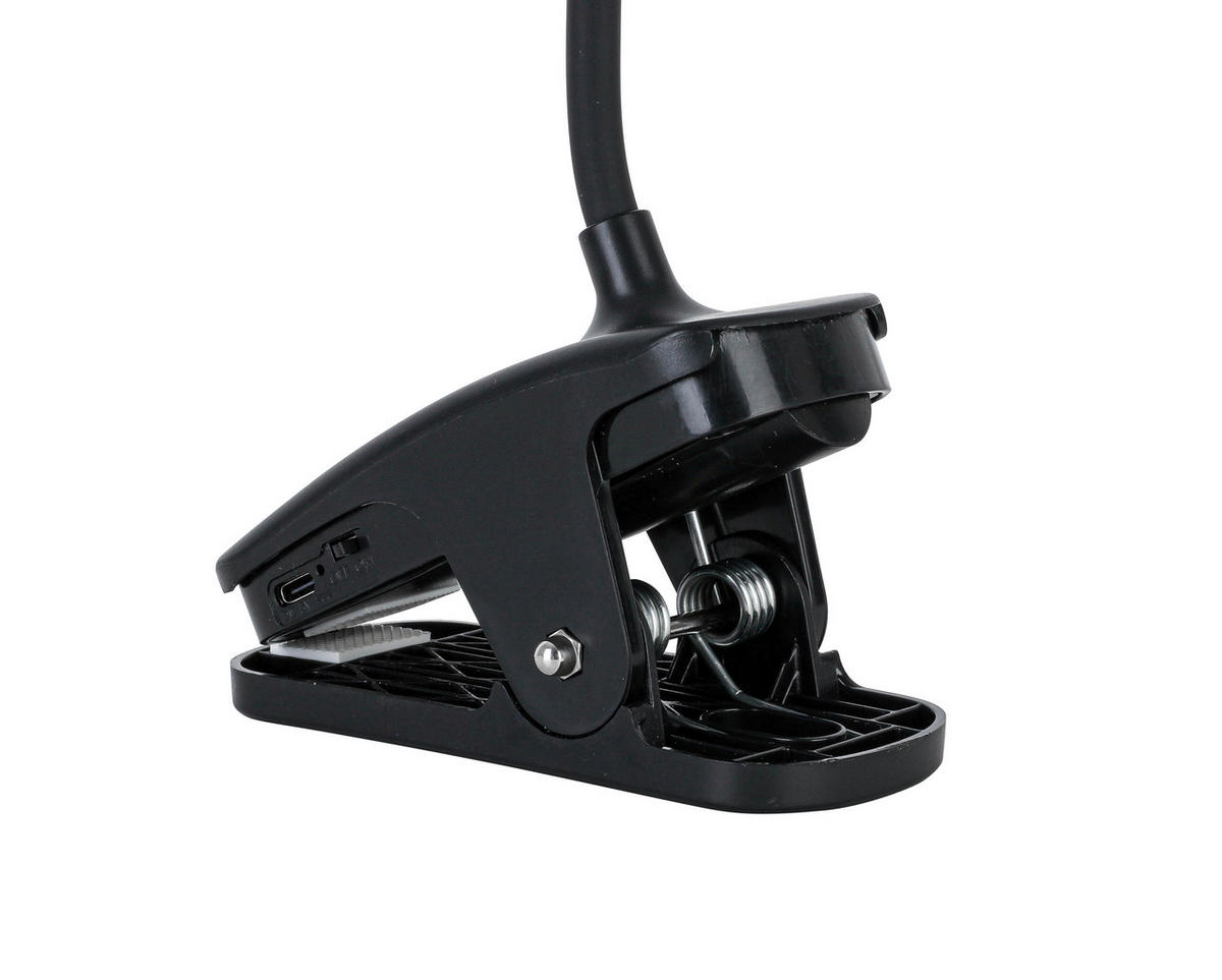 Nolo Tischleuchte schwarz Kunststoff B/H/L: ca. 6,5x52x14 cm LED-Klemmtischleuchte_Noah - schwarz (14,00/6,50/52,00cm) - Nolo