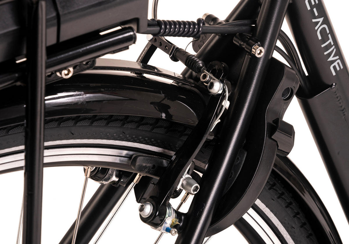 Hollandia City E-Bike E-Active KS198E 28 Zoll Rahmenhöhe 50 cm 6 Gänge schwarz schwarz ca. 250 W ca. 36 V ca. 28 Zoll E-Active - schwarz - Hollandia