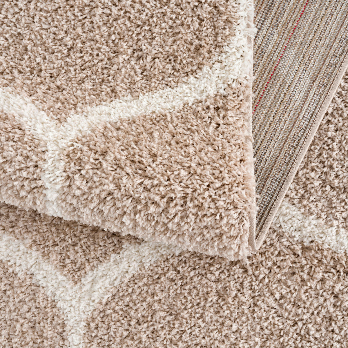 Sanat Hochflorteppich MADRID beige D: ca. 200 cm MADRID - beige (200,00cm) - Sanat